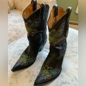 Old Gringo Black Embroidered Butterfly Western Boots--Make an Offer!